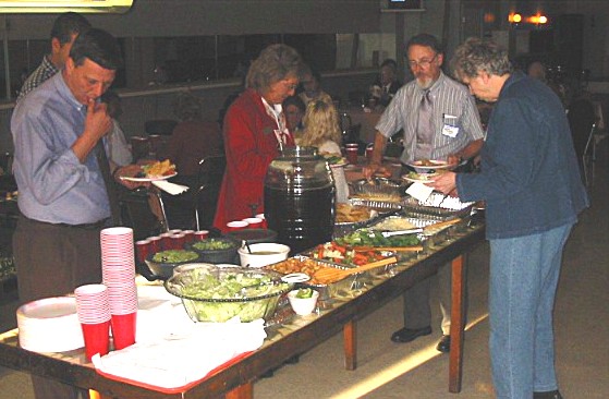 Latino's table full of mouth watering food!